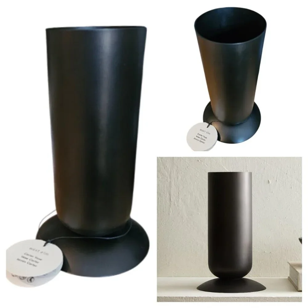 West Elm - Carter Oil Rubbed Bronze Medium Metal Vase, NIB